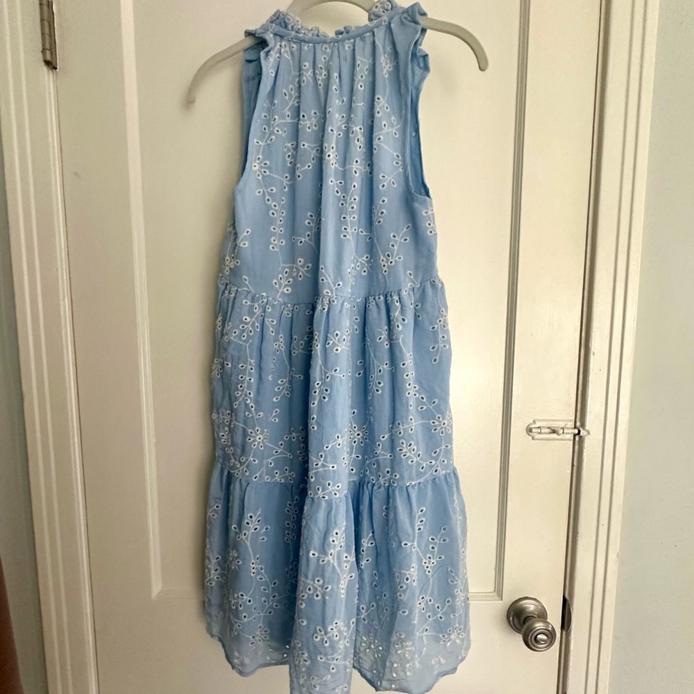 Stitchdrop Nordstrom Blue Embroidered Sleeveless Dress NWT - Picture 4 of 5